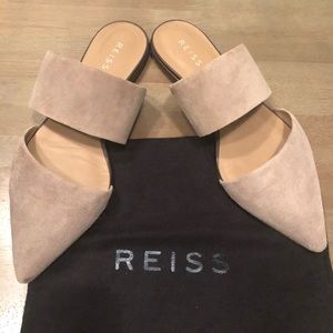 Reiss eden suede flat mules